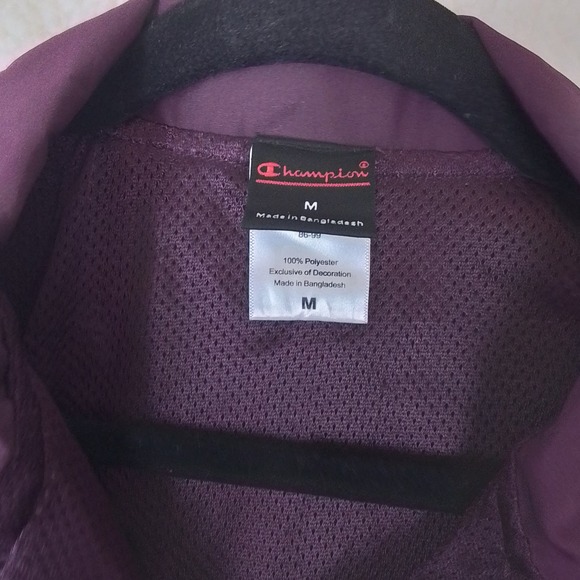 Champion Track Jacket Windbreaker Size Medium in Purple - Picture 13 of 14